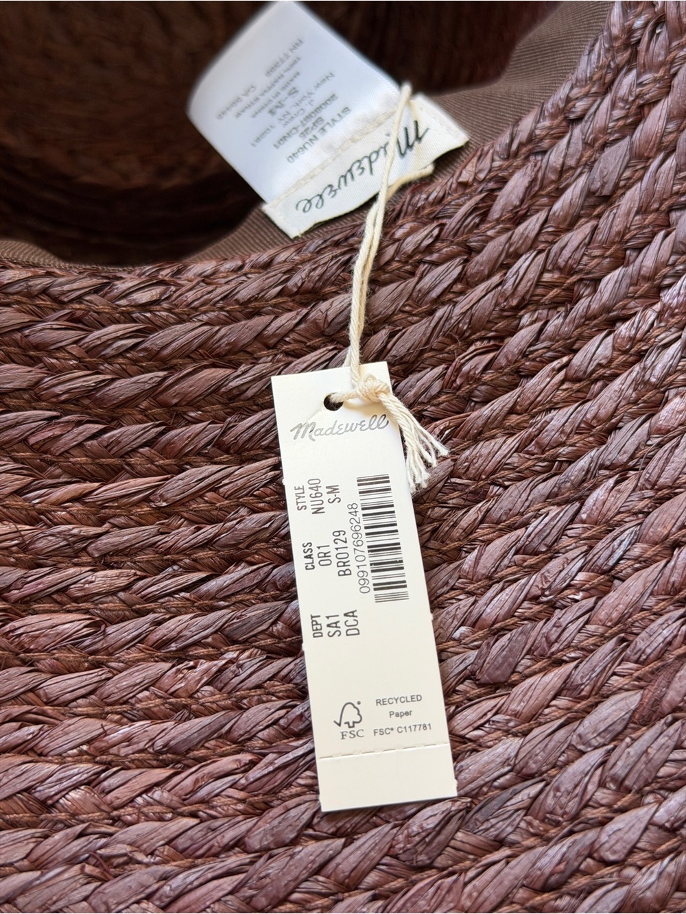 NWT! Madewell Rafia Hat. NEVER WORN! - Picture 3 of 5